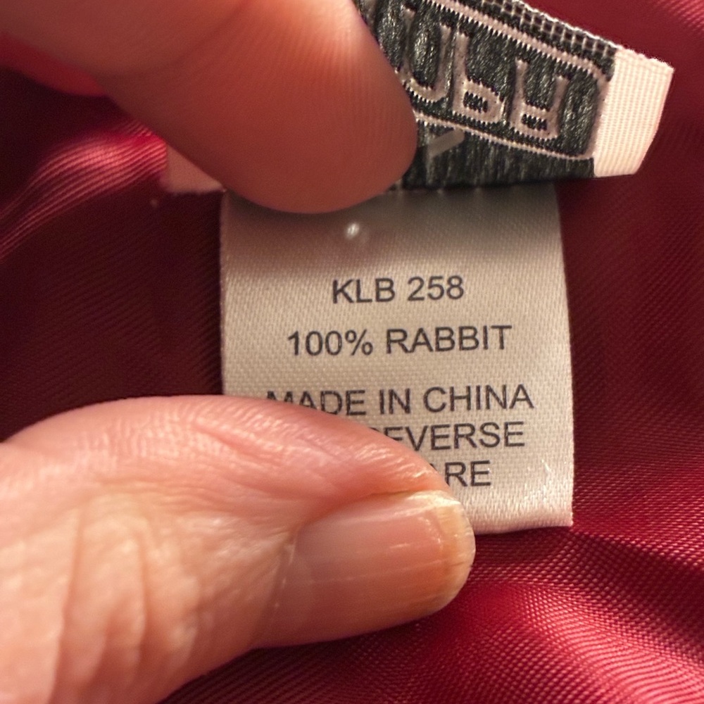 Burgundy Fur Shrug real fur - Picture 3 of 3